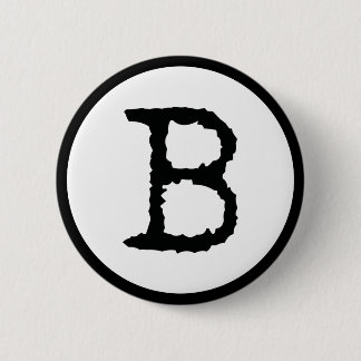 Letter B 2 Inch Round Button