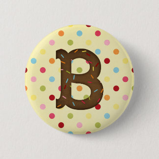 Letter B 2 Inch Round Button
