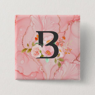 Letter B 2 Inch Square Button