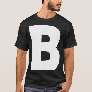 Letter B big and bold white T-Shirt