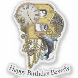 Letter B Birthday customizable Sticker