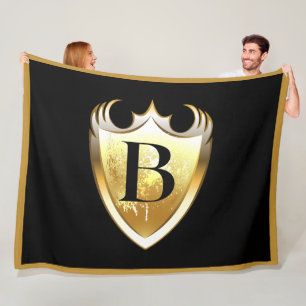 Letter B Capital Alphabet Fleece Blanket