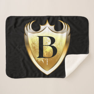 Letter B Capital Alphabet Sherpa Blanket