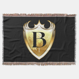 Letter B Capital Alphabet Throw Blanket