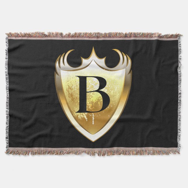 Letter B Capital Alphabet Throw Blanket (Front)