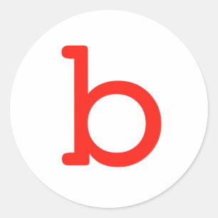 Letter B Classic Round Sticker