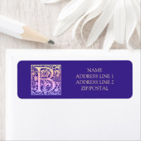 Letter B Colourful Vintage First Letter Gradient