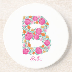 letter B customized sand stone costar  Coaster