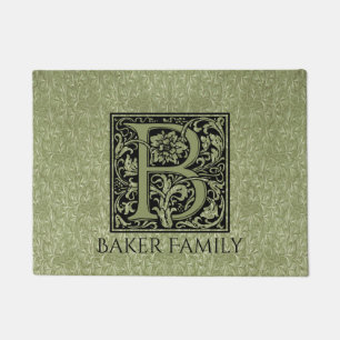 Letter B First Letter Monogram Personalized Doormat