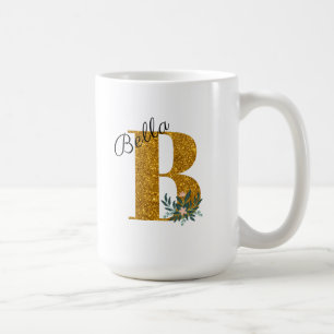 Letter B Golden monogram  Coffee Mug