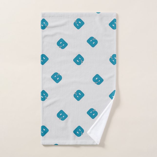 Letter B grey Hand Towel (Hand Towel)