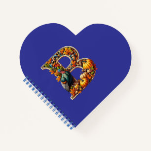 Letter B in Thanksgiving style Notebook