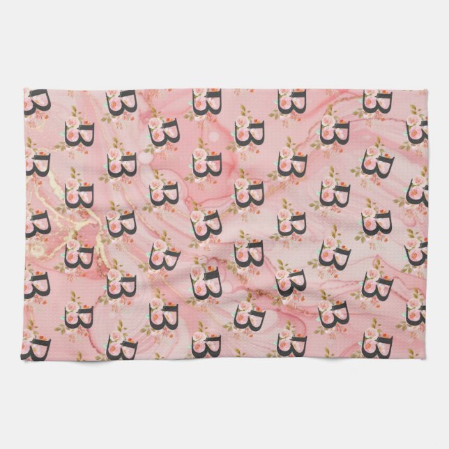 Letter B Kitchen Towel (Horizontal)