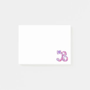 Letter B monogram post it notes