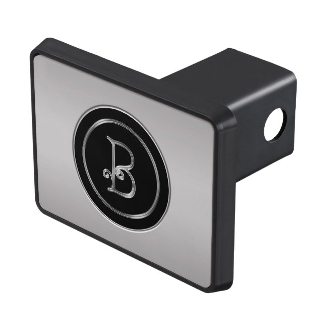 "Letter B" Monogram Trailer Hitch Cover (Top Right)
