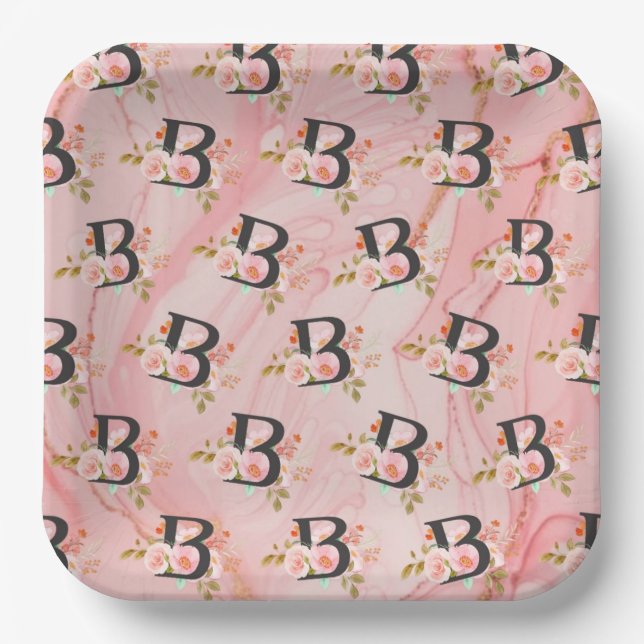 Letter B Paper Plate (Front)