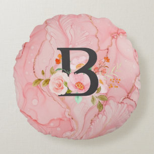 Letter B Round Pillow