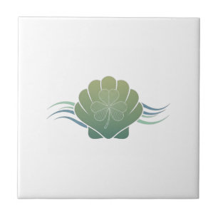 Letter B Shamrock Green Beer Glass - St. Patrick Tile