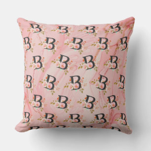 Letter B Throw Pillow