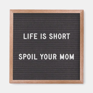 Letter board Funny Quote Spoil Your Mom Magnet