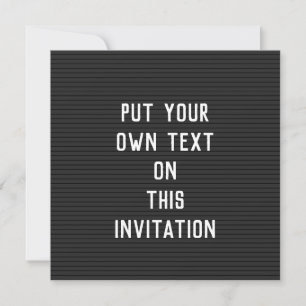 Letter Board look Invitation