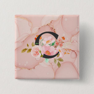 Letter C 2 Inch Square Button