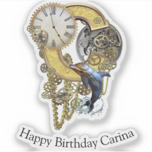 Letter C Birthday customization Sticker