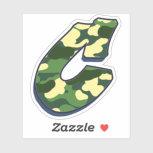 Letter C - Camo Green
