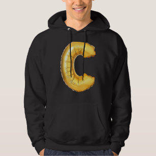 Letter C Capital Alphabet Camouflage Initial Hoodie