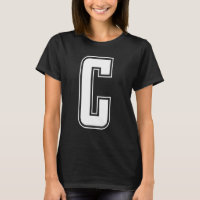 Letter C Capital Alphabet Initial Cheerleading Mon