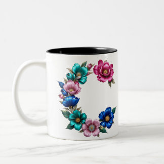 Letter C Coffee Mug – Floral Design for Gifting