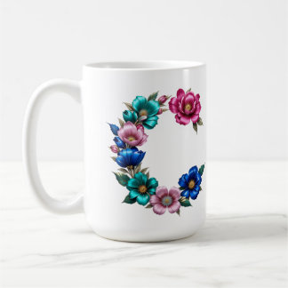 Letter C Coffee Mug – Floral Design for Gifting