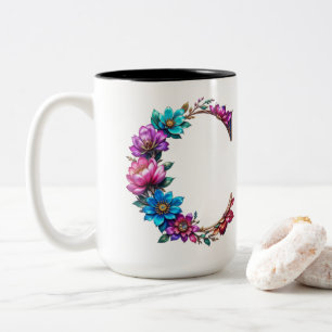 Letter C Coffee Mug – Floral Design for Gifting