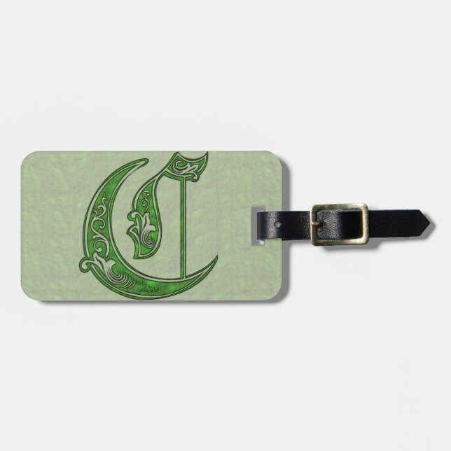 Letter C Luggage Tag (Front Horizontal)
