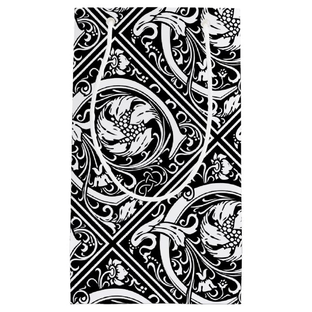 Letter C Medieval Monogram Art Nouveau Small Gift Bag (Front)