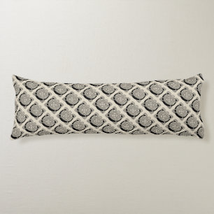 Letter C Monogram Vintage Celtic Knot Print Body Pillow