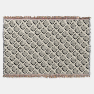 Letter C Monogram Vintage Celtic Knot Print Throw Blanket