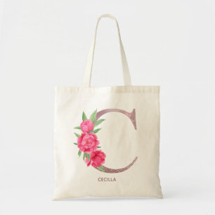 Letter C Personalized name monogram bridesmaid Tote Bag
