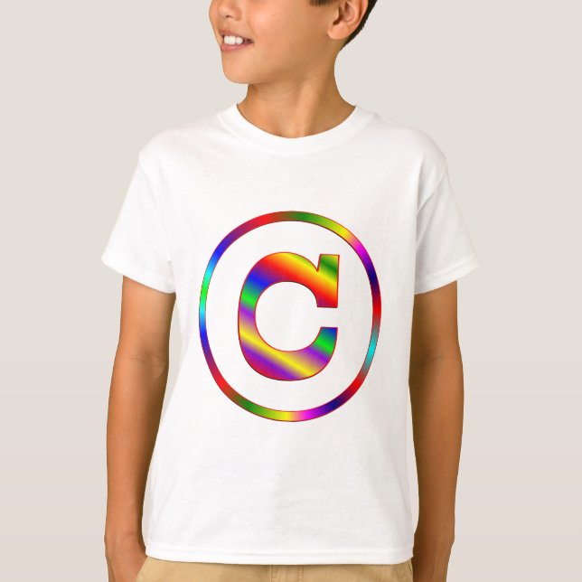 Letter C Rainbow T-Shirt (Front)