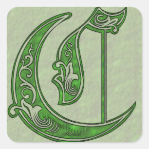 Letter C Square Sticker