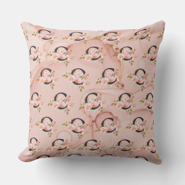 Letter C Throw Pillow (Front)