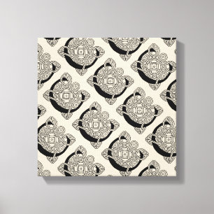 Letter C Vintage Celtic Knot Monogram Canvas Print