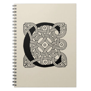 Letter C Vintage Celtic Knot Monogram Notebook