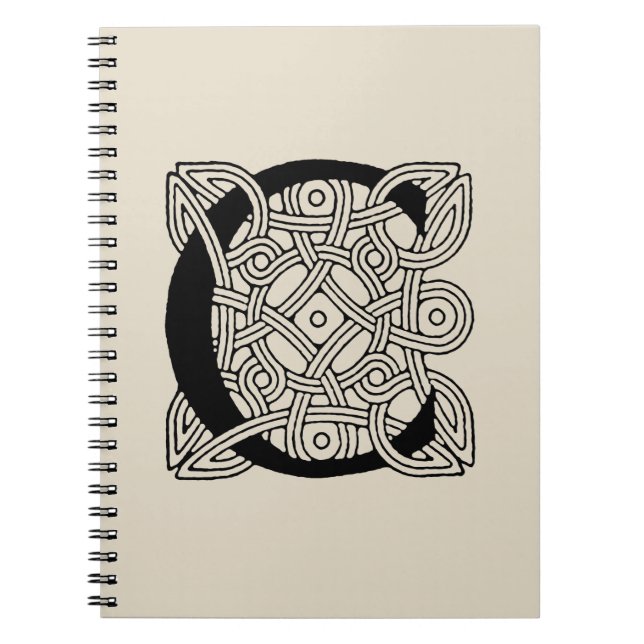 Letter C Vintage Celtic Knot Monogram Notebook (Front)