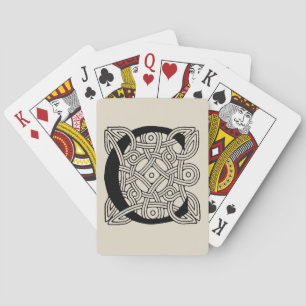 Letter C Vintage Celtic Knot Monogram Playing Cards