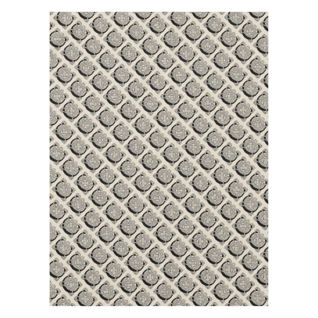 Letter C Vintage Celtic Knot Monogram Tablecloth (Front)