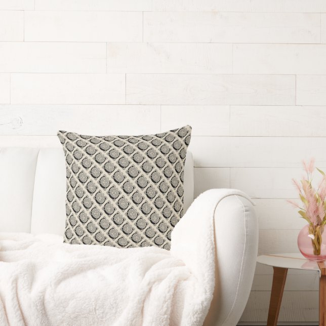 Letter C Vintage Celtic Knot Monogram Throw Pillow (Couch)