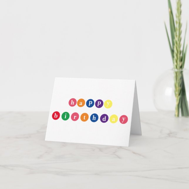 Letter Candy Birthday Card (Front)