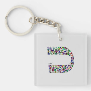 Letter 'CHAF' Keychain