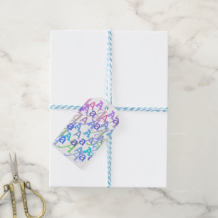 Letter Confetti "A" Gift Tags